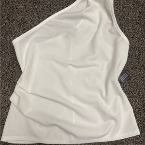 Elegant White One-Shoulder Top